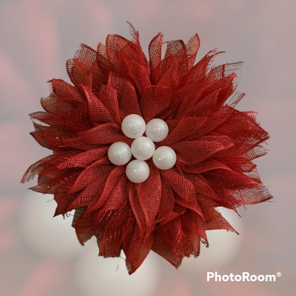 Poinsettia Flower Wreath - Picture 3 of 3